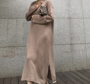 knit long dress (2color)